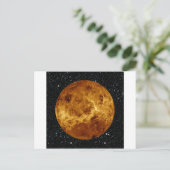 PLANET VENUS radar uitzicht star background ~ Briefkaart (Staand voorkant)