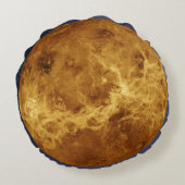 Planet Venus Rond Kussen (Achterkant)