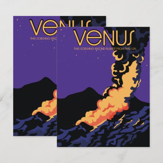 Planet Venus ruimtekunst (Voorkant / Achterkant)