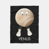 Planet Venus & Stars Fleece Blanket (Voorkant)