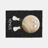Planet Venus & Stars Fleece Blanket Deken (Voorkant (Horizontaal))