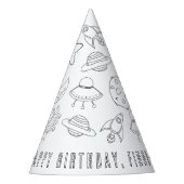 Planet Verjaardagsfeestje Pet Feesthoedjes (Voorkant)