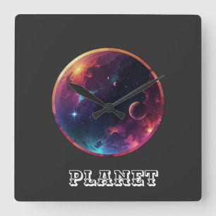 Planet Vierkante Klok