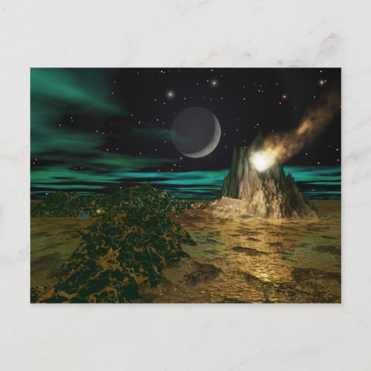 Planet Volcano World Briefkaart (Voorkant)