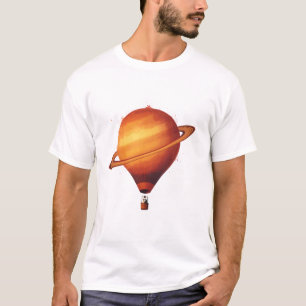 "Planet Voyage" Saturn Heet Luchtballon Grafische  T-shirt