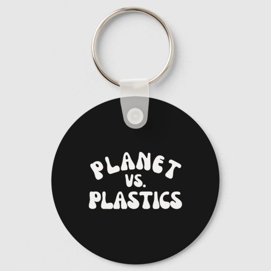 Planet vs. Plastics Earth Day 2025 Environmental A Sleutelhanger (Voorkant)