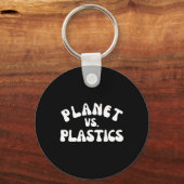Planet vs. Plastics Earth Day 2025 Environmental A Sleutelhanger (Voorkant)