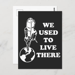 Planet waar we woonden, bespaart de ruimte op aard briefkaart