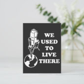 Planet waar we woonden, bespaart de ruimte op aard briefkaart (Staand voorkant)