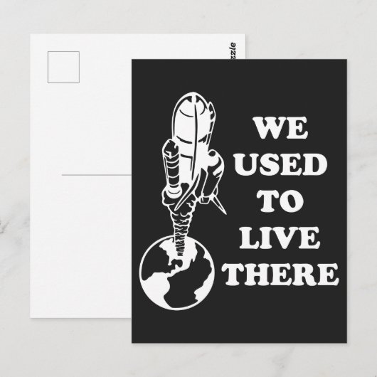 Planet waar we woonden, bespaart de ruimte op aard briefkaart (Voorkant / Achterkant)