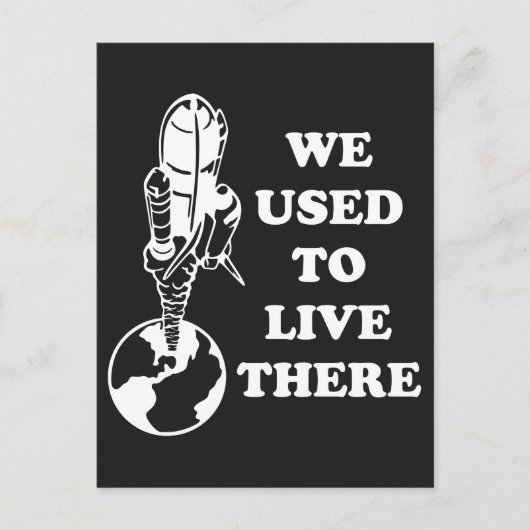 Planet waar we woonden, bespaart de ruimte op aard briefkaart (Voorkant)