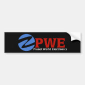 Planet World Electronics Black Bumpersticker (Voorkant)