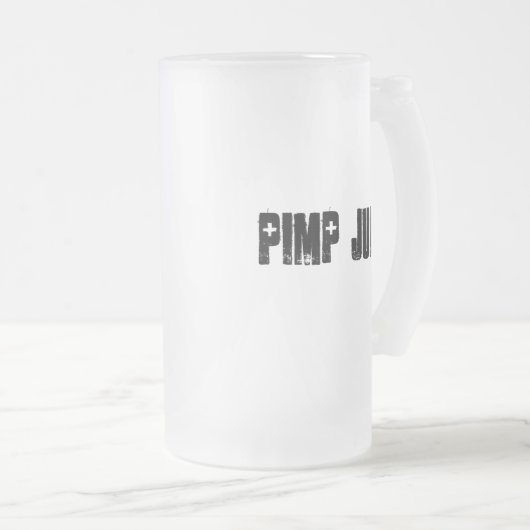 Planet X Design Logo, PIMP JUICE Matglas Bierpul (Voorkant rechts)