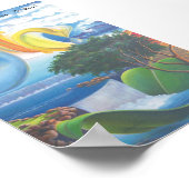 PLANETA ÁGUA - kunstenaar Leomariano Poster (Hoek)