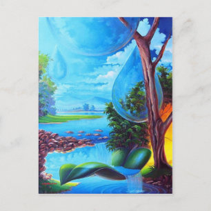 PLANETA ÁGUA - Leomariano artista plastico Briefkaart