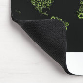 Planetaarde bestaande uit recyclingsymbolen muismat (Hoek)