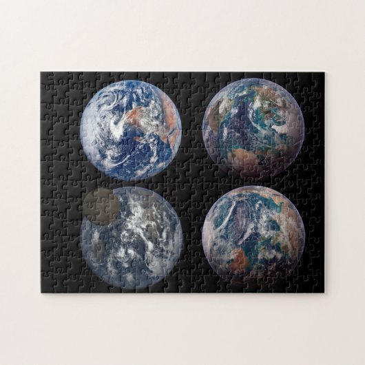 Planetaarde van verschillende uitzichten NASA-afbe Legpuzzel (Horizontaal)