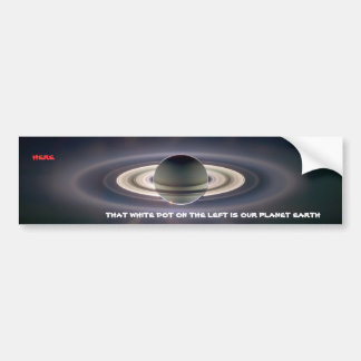 Planetaarde zoals gezien vanaf Saturn Bumpersticker