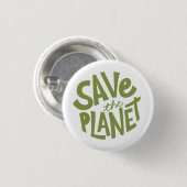Planetaardig ontwerp – Ecoloogvriendelijke aarde Ronde Button 3,2 Cm (Voorkant /achterkant)