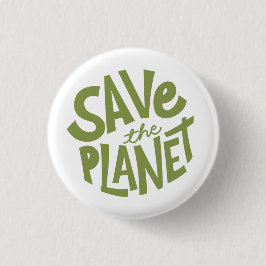Planetaardig ontwerp – Ecoloogvriendelijke aarde Ronde Button 3,2 Cm