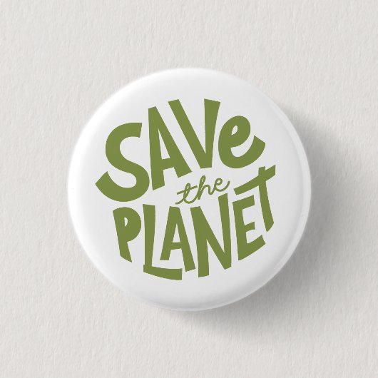 Planetaardig ontwerp – Ecoloogvriendelijke aarde Ronde Button 3,2 Cm (Voorkant)