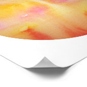 planetair | Waterverf schilderij Roze Sinaasappel  Poster (Hoek)