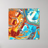 Planetaire Blisetzige Fluid Digital Art Canvas Afdruk (Voorkant)