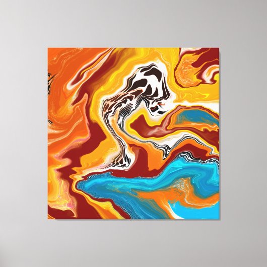 Planetaire Blisetzige Fluid Digital Art Canvas Afdruk (Voorkant)