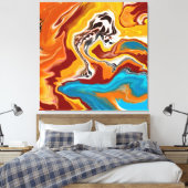 Planetaire Blisetzige Fluid Digital Art Canvas Afdruk (Insitu (Slaapkamer))