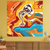 Planetaire Blisetzige Fluid Digital Art Canvas Afdruk (Insitu (Woonkamer))