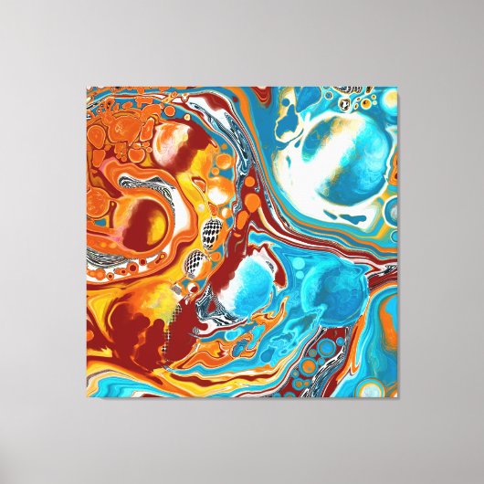 Planetaire Blisetzige Fluid Digital Art Canvas Afdruk (Voorkant)