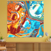 Planetaire Blisetzige Fluid Digital Art Canvas Afdruk (Insitu (Woonkamer))