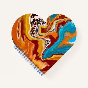 Planetaire Blisetzige Fluid Digital Art Notitieboek