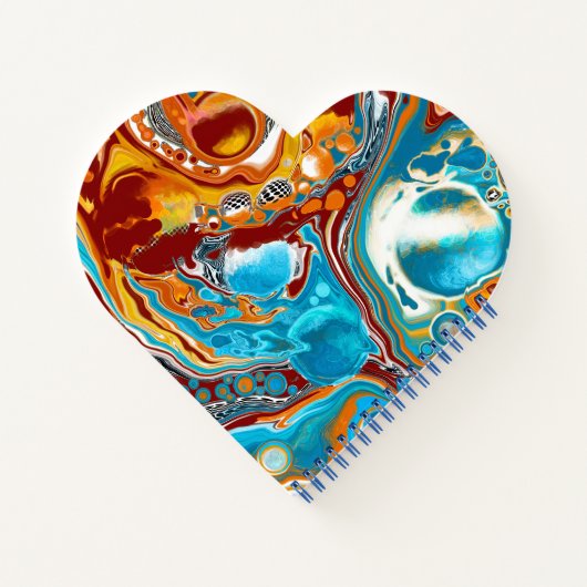 Planetaire Blisetzige Fluid Digital Art Notitieboek (Achterkant)