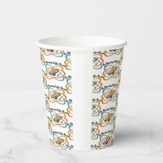 Planetaire Coffee Break Retro Ruimtepatroon Papieren Bekers