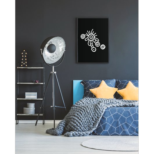 Planetaire constellatie: Petroglyphic Art Poster