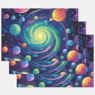Planetaire Draaiing  Inpakpapier Vel