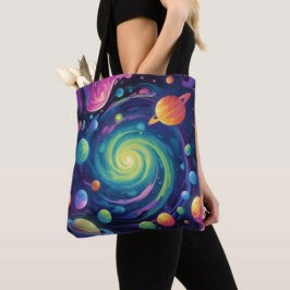 Planetaire Draaiing Tote Bag