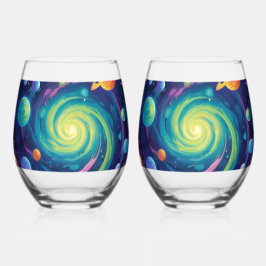Planetaire Draaiing    Wijnglas Zonder Voet