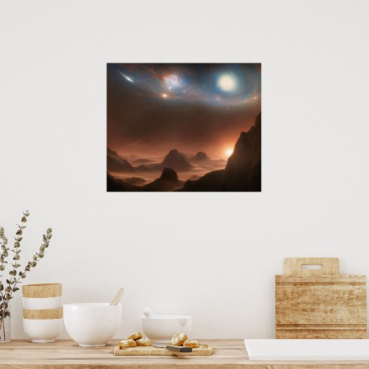 Planetaire dromen poster (Keuken)