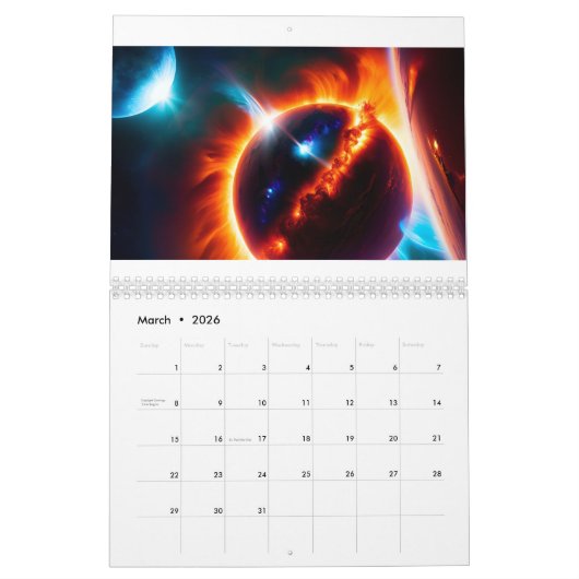 Planetaire Fantasy Calendar Kalender (Mar 2026)
