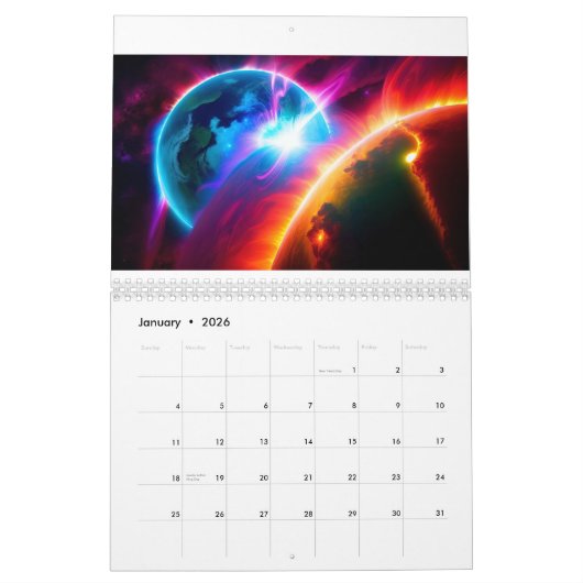 Planetaire Fantasy Calendar Kalender (Jan 2026)