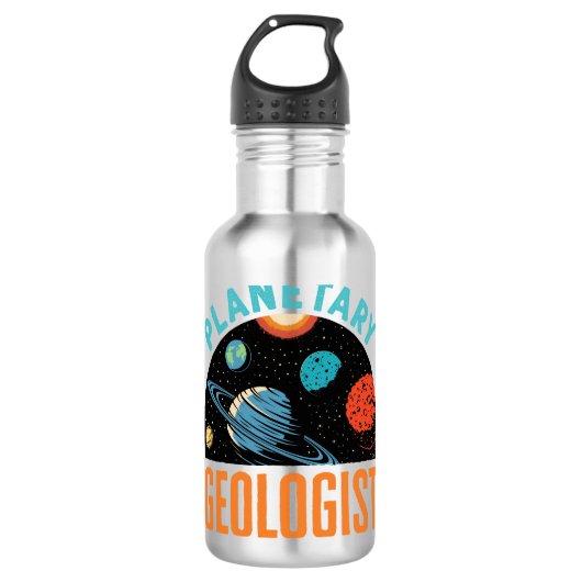 planetaire geologie waterfles  (Voorkant)