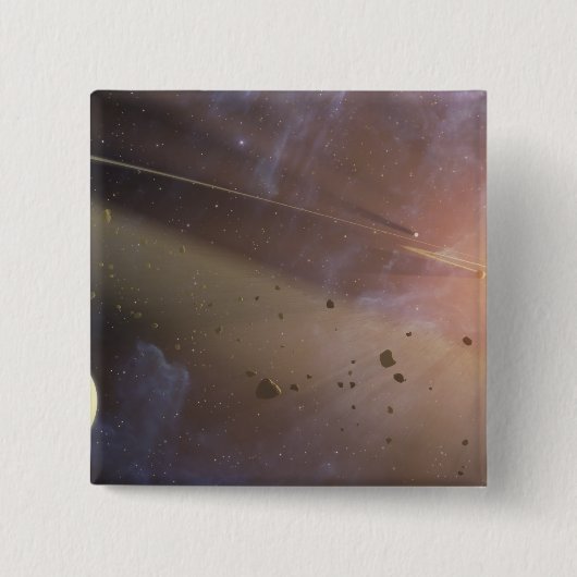 Planetaire installatie Epsilon Eridani Vierkante Button 5,1 Cm (Voorkant)