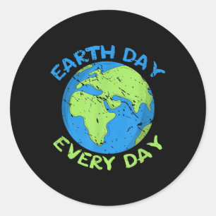 Planetaire Jubileum Dag van de Aarde Elke dag van Ronde Sticker