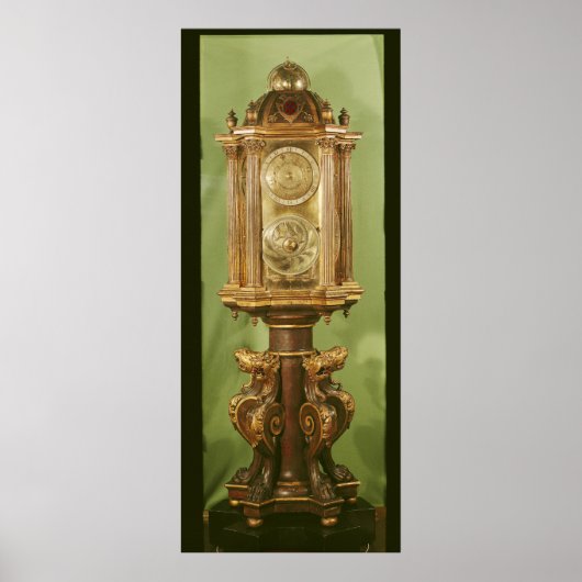 Planetaire klok, voltooid in 1520 poster (Voorkant)