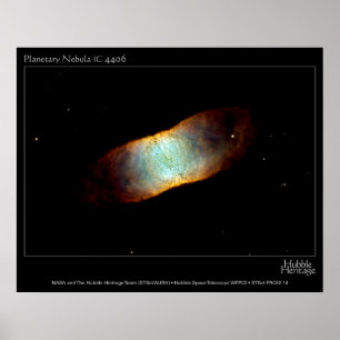 Planetaire Nebula IC 4406 Hubble Telescope Foto Poster