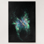 Planetaire Nevel Mintgroen Periwinkle Legpuzzel (Verticaal)