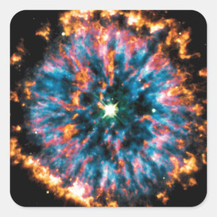 Planetaire Nevel NGC 6751 Hubble-ruimtestofoto Vierkante Sticker