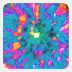 Planetaire Nevel NGC 6751 Pop Art Psychodelisch Vierkante Sticker